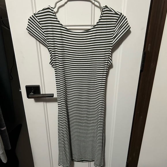 Cute green and white striped wrap dress! - Picture 1 of 2